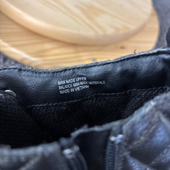 boc Quilted Boots Brightop Womens Size 7 Black Vegan Leather Combat Ankle Bootie - Picture 10 of 11